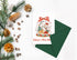 Snow glove Wish you a Merry  Christmas Card, Set of 5